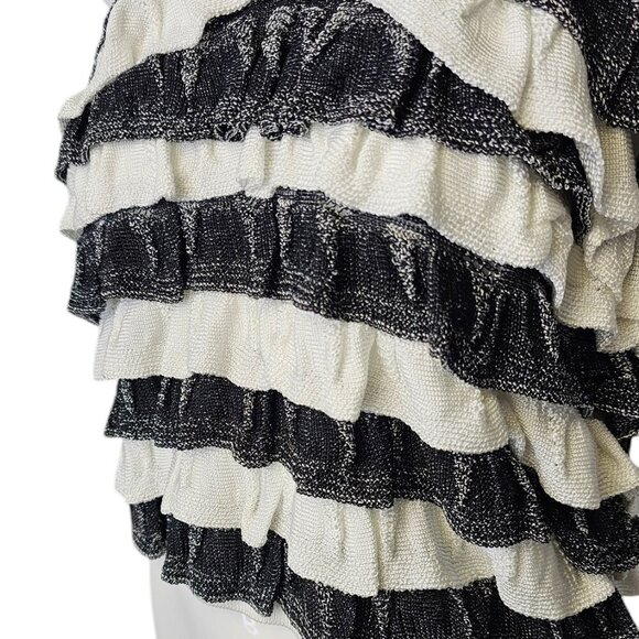 Anthropologie Maeve Halter Sweater Ruffle Layer Tank Size Large NWT Stretch Knit - Picture 5 of 10